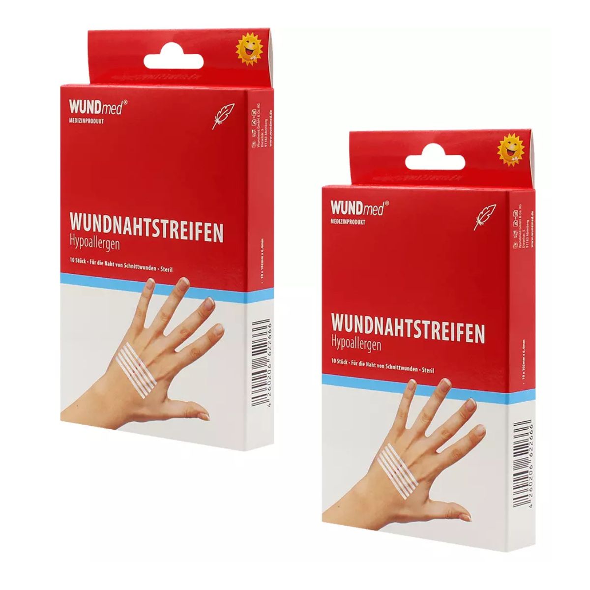 WUNDmed Gesundheit Wundnahtstreifen Hypoallergen (10 x 102mm x 6,4mm)