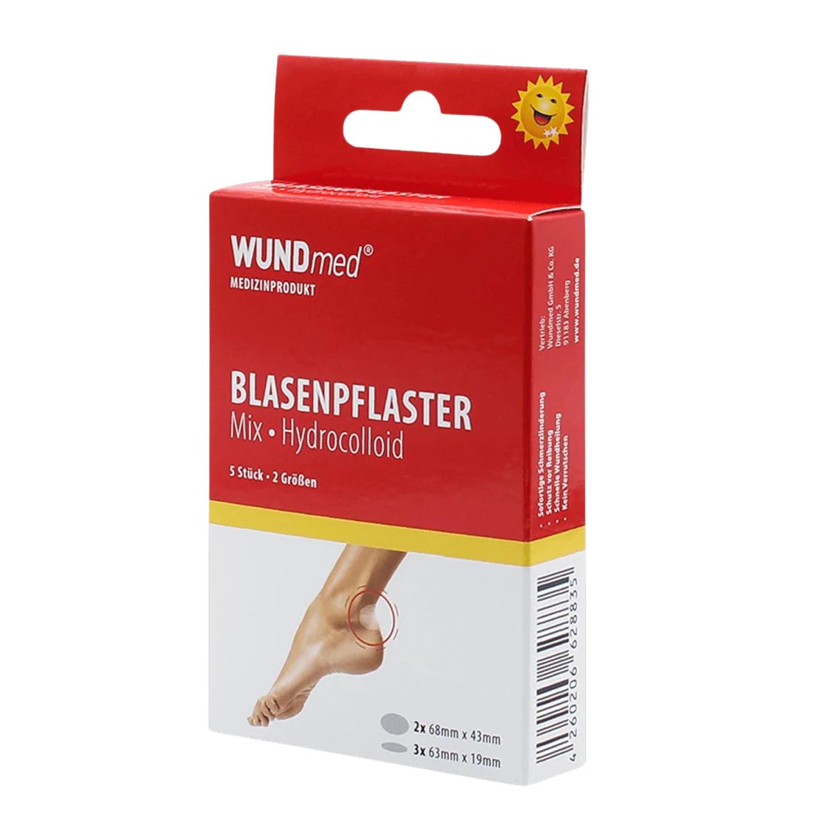 WUNDmed Gesundheit Blasenpflaster hydrocolloid Mix 5-teilig