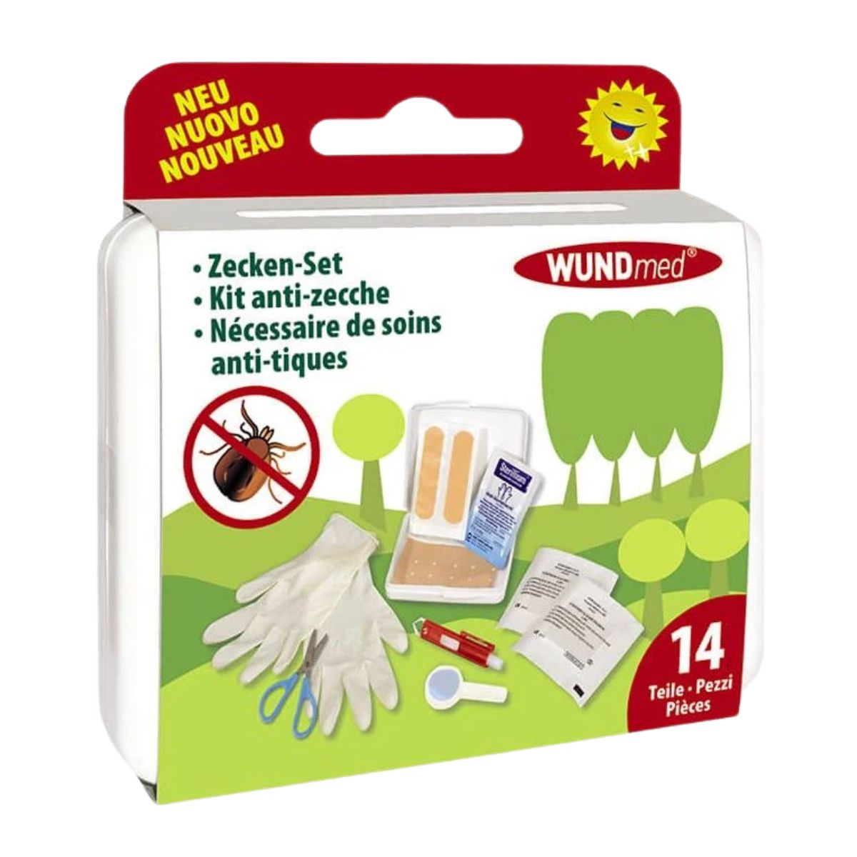 WUNDmed Gesundheit Zecken-Set, 14-tlg.