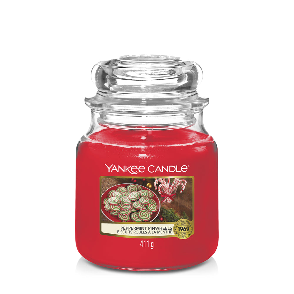 Yankee Candle Dekoration Peppermint Pinwheels medium Jar (mittel)