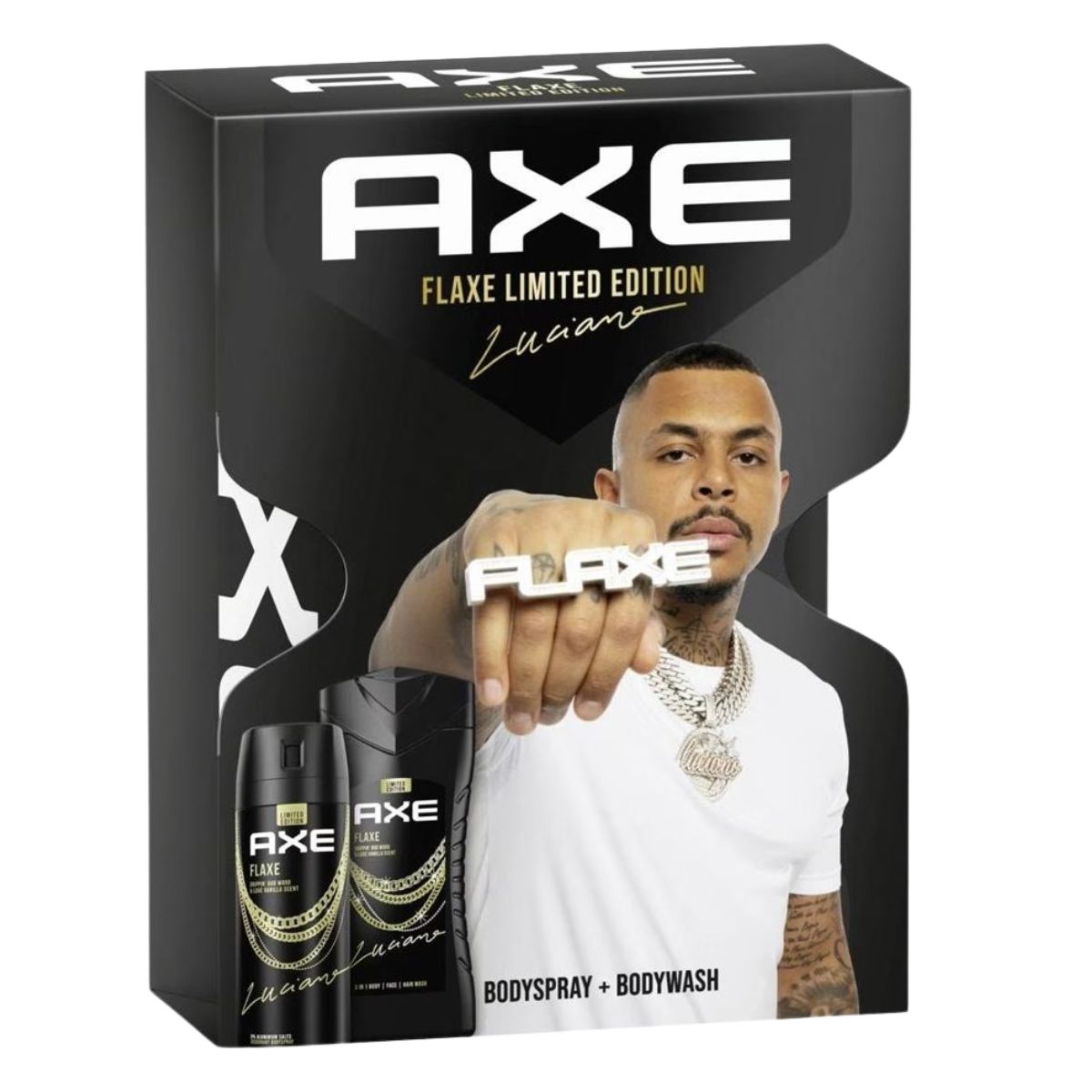 Axe Flaxe Ltd. Edition Duschgel 250ml und Bodyspray 150ml Geschenkset