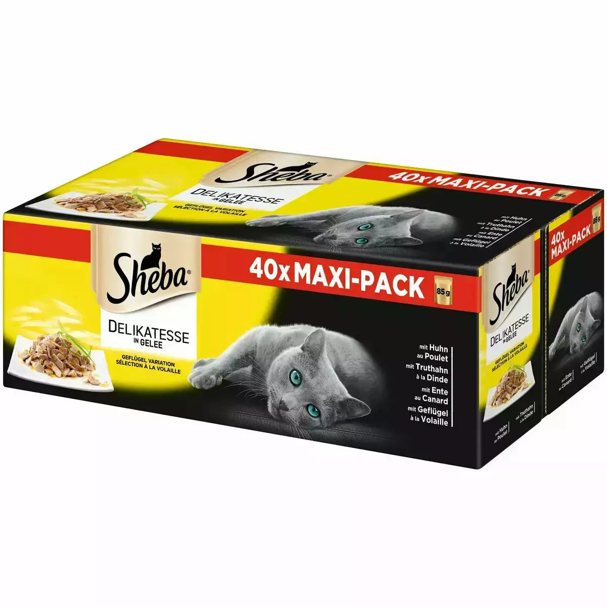 Sheba Delikatesse in Gelee Geflügel Variation Beutel 40x85g