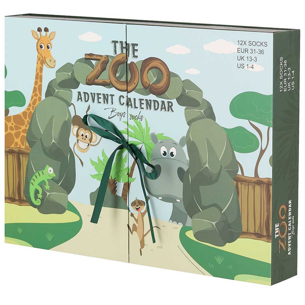 Apollo Socken-Adventskalender Jungen 12 Paar «Zoo»