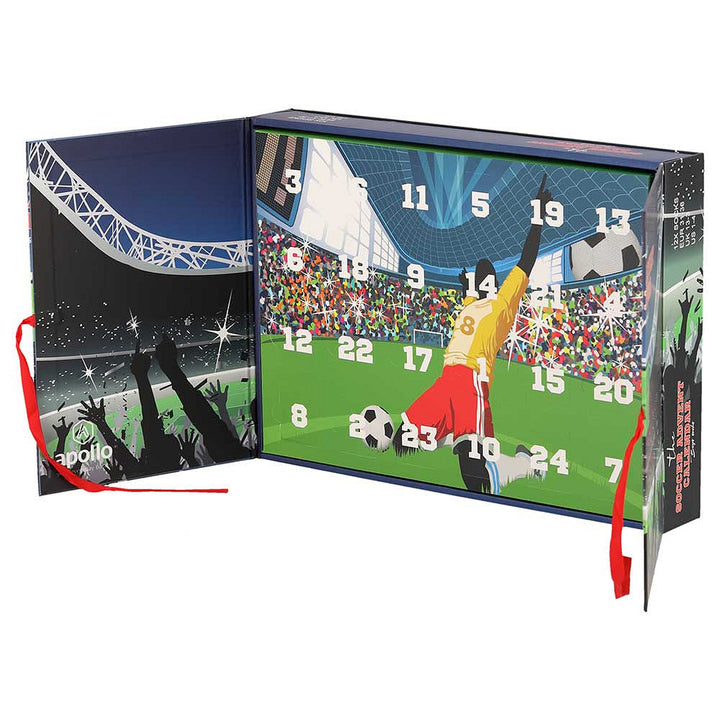 Apollo Socken-Adventskalender «Soccer» – Kalender geöffnet, schräg