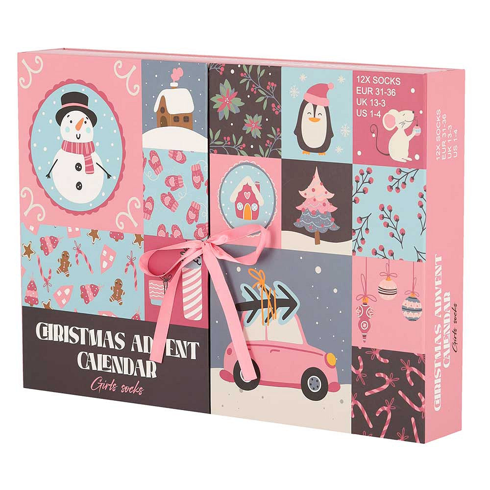 Apollo Socken-Adventskalender Mädchen 12 Paar «Christmas»