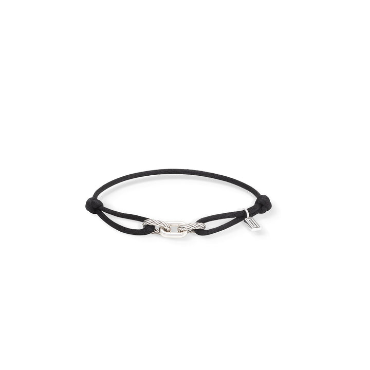 Buddha to Buddha Katja Cord Bracelet Silver Black
