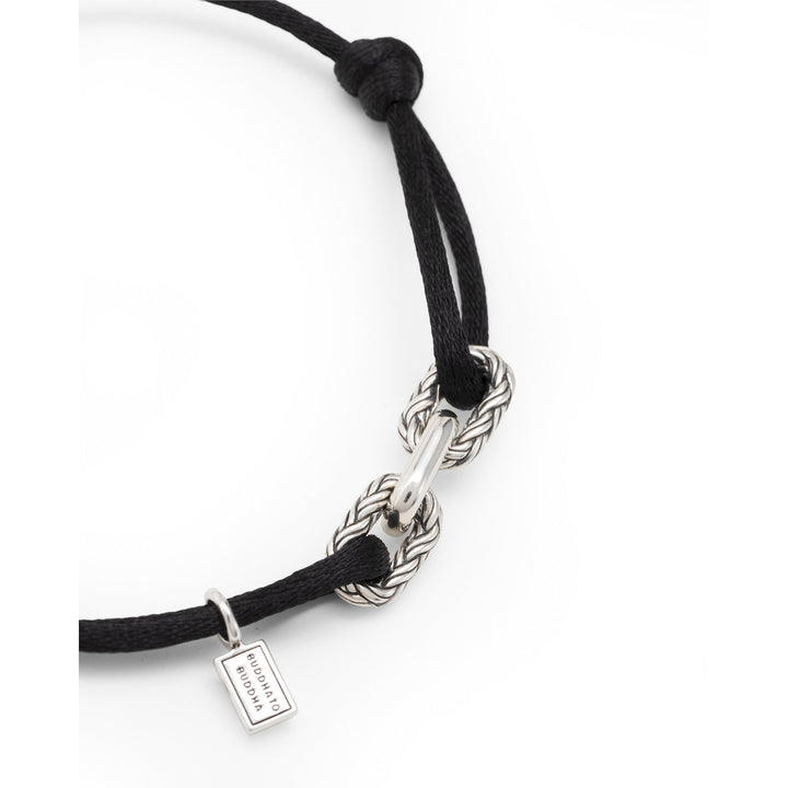 Buddha to Buddha Katja Cord Bracelet Silver Black