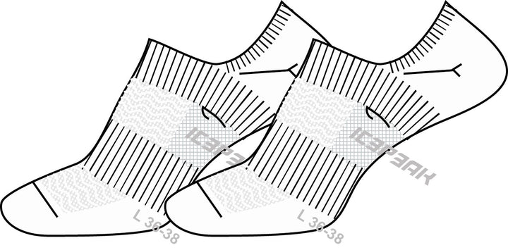 Icepeak Ione Sneakersocken Doppelpack Unisex – Optic White