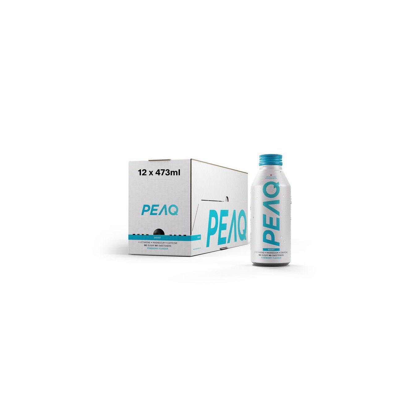 PEAQ Pineberry Boost Swiss Performance Water 473ml 12er Pack