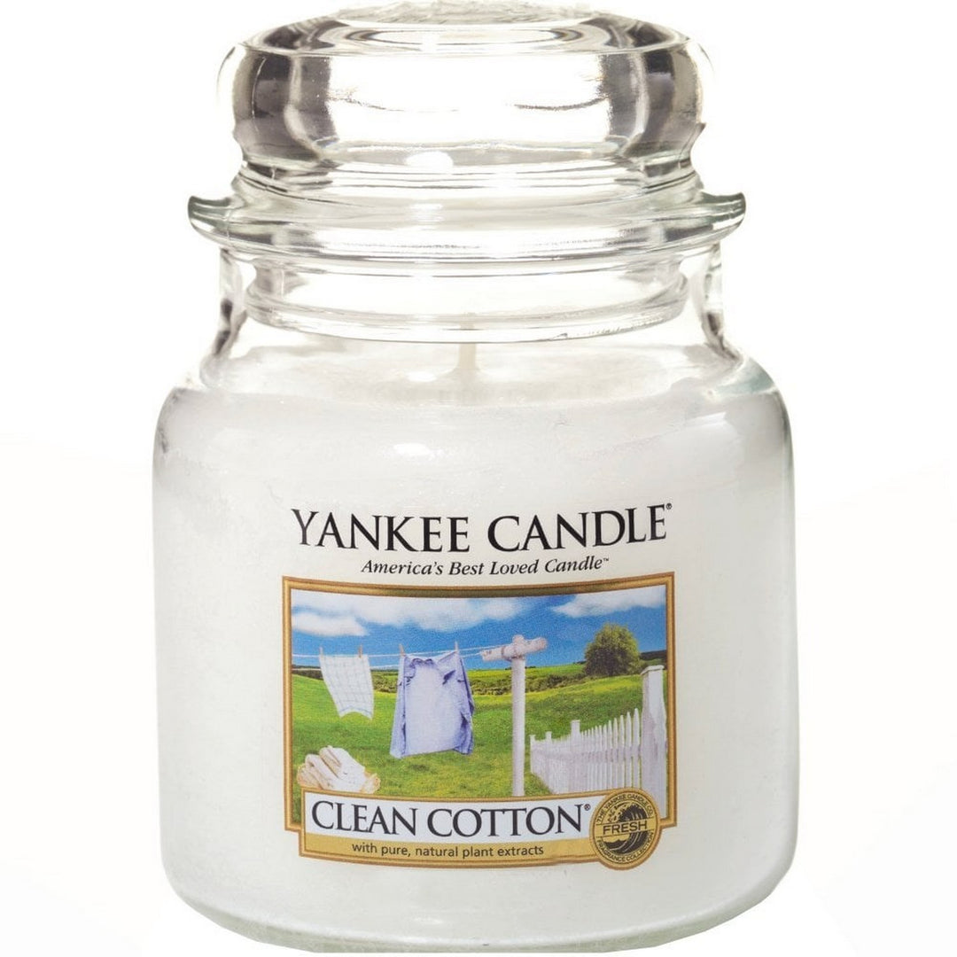 Yankee Candle Clean Cotton Duftkerze - mittel (411g)