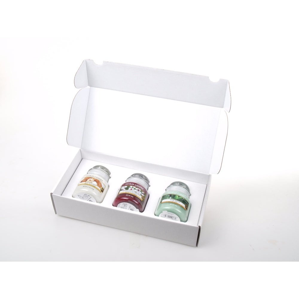 Yankee Candle Dekoration Giftbox white for 3 small Jars