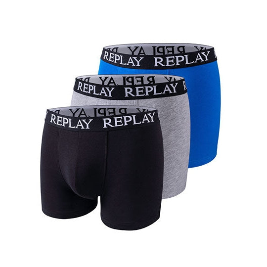 Replay Basic Cuff Logo 3pcs Boxershorts Herren