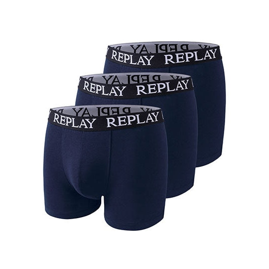 Replay Basic Cuff Logo 3pcs Boxershorts Herren