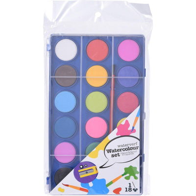 Wasserfarbe 18 Farben + Pinsel im Outlet Sale