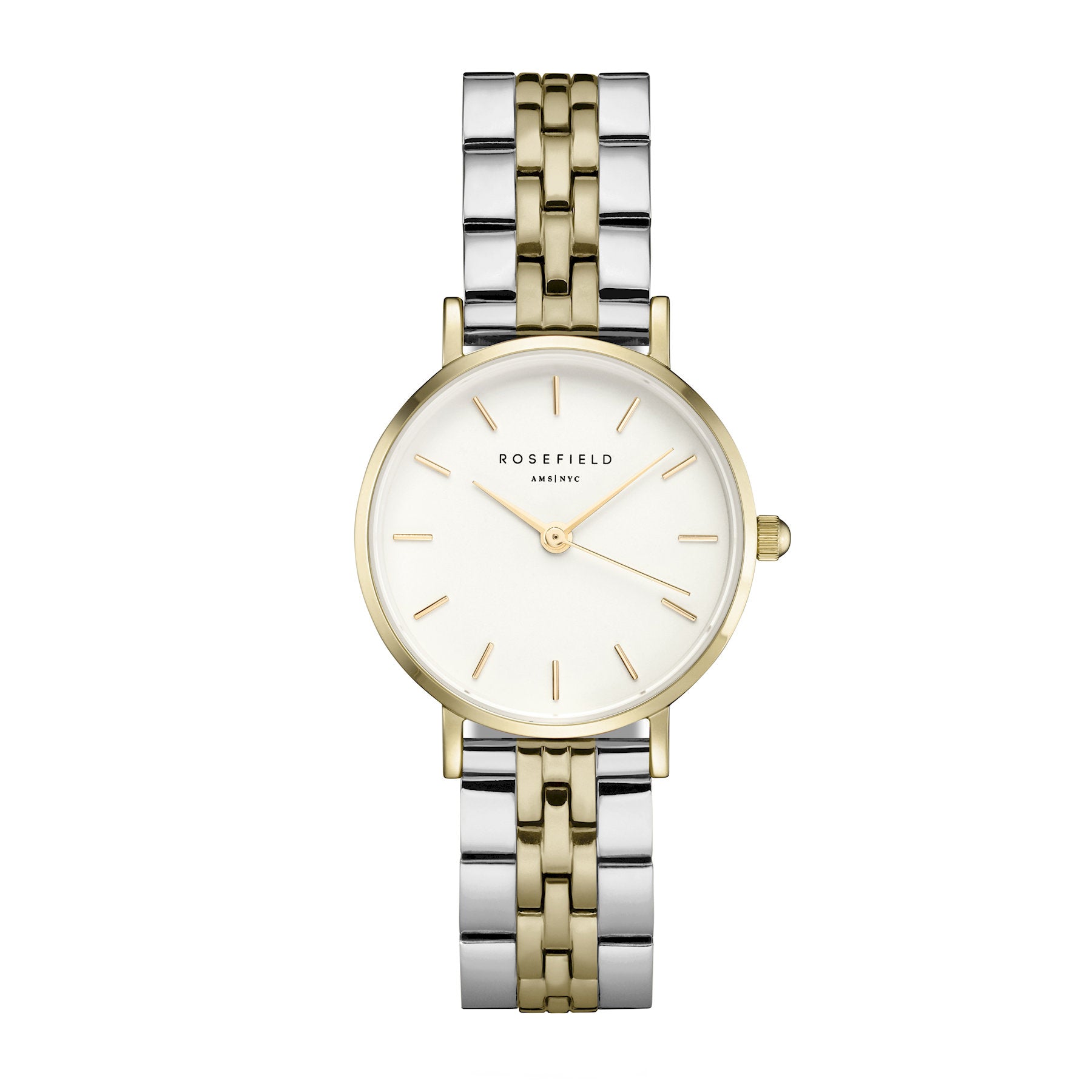 Rosefield The Small Edit White Steel Silver Gold Duo