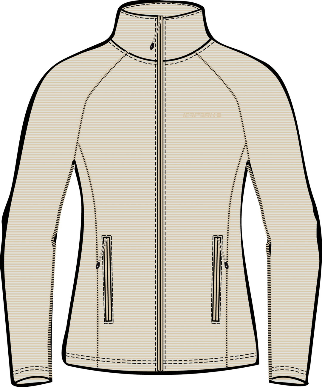 Icepeak Brawley Fleecejacke Damen – Beige