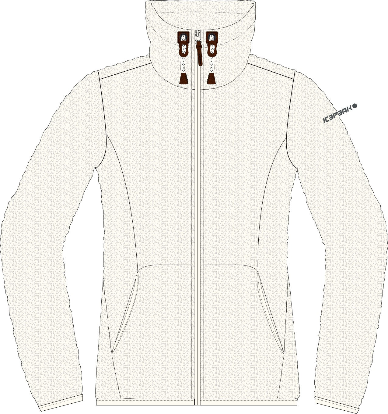 Icepeak Colony Midlayer Damen – Natural white