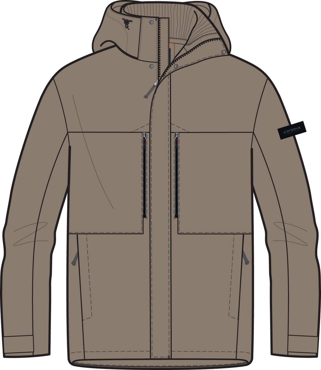 Icepeak Alston Jacke Herren – Cafe au lait