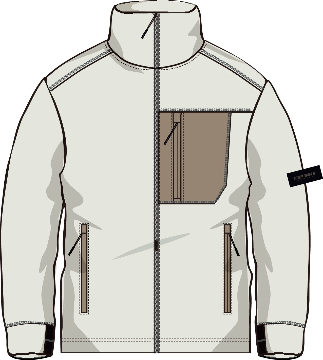 Icepeak Mohawk Fleecejacke Herren – Powder