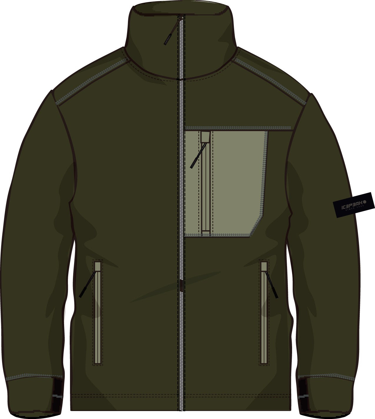 Icepeak Mohawk Fleecejacke Herren – Olive