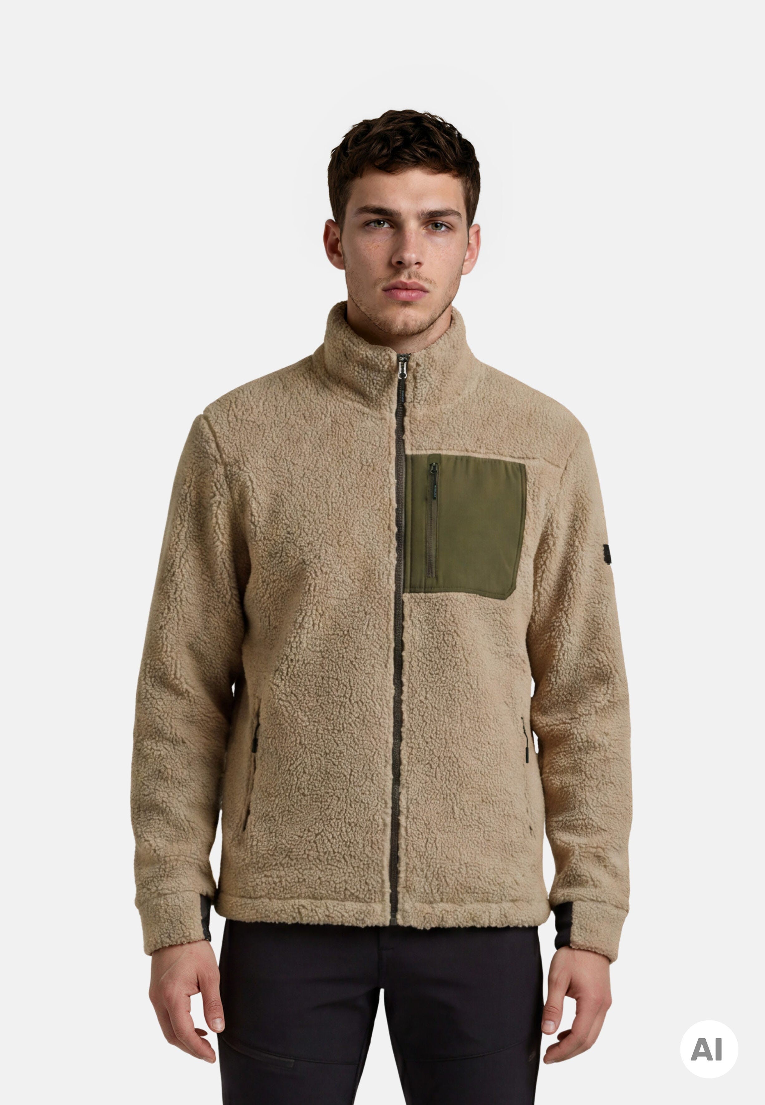 Icepeak Mohawk Fleecejacke Herren – Cafe au lait