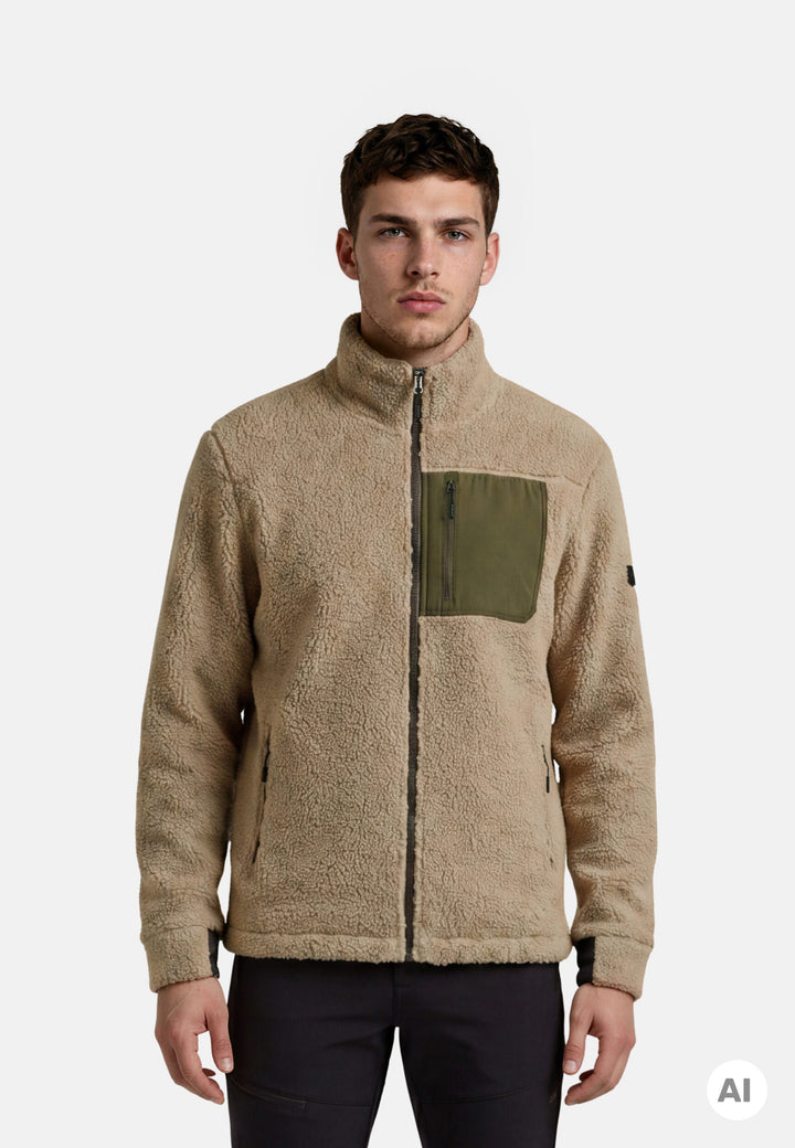 Icepeak Mohawk Fleecejacke Herren – Cafe au lait