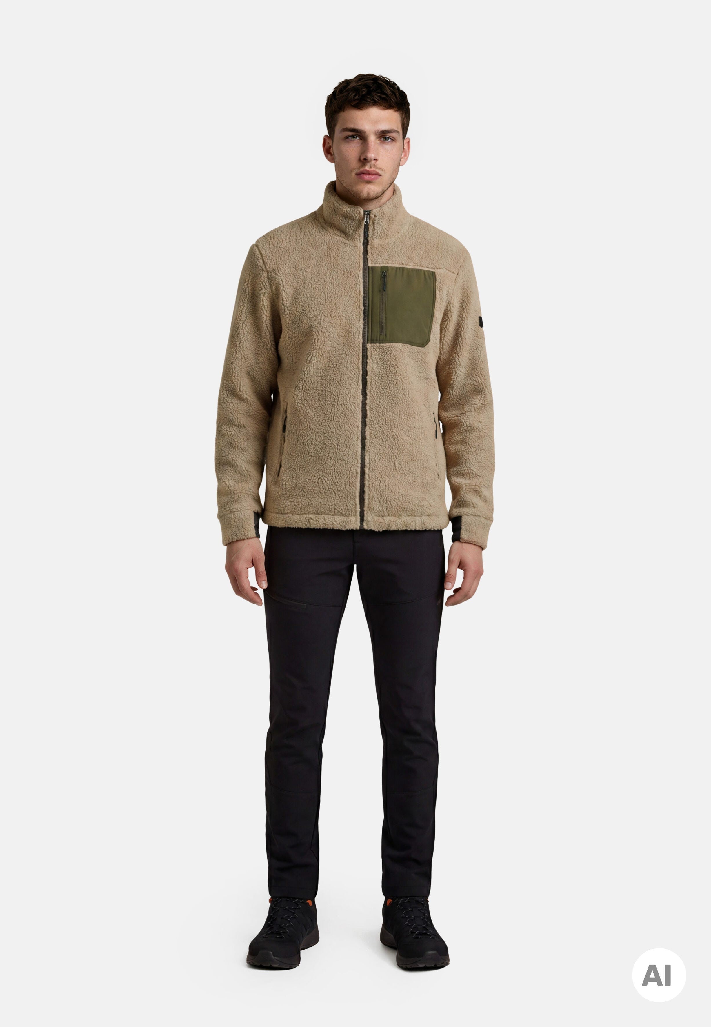 Icepeak Mohawk Fleecejacke Herren – Cafe au lait