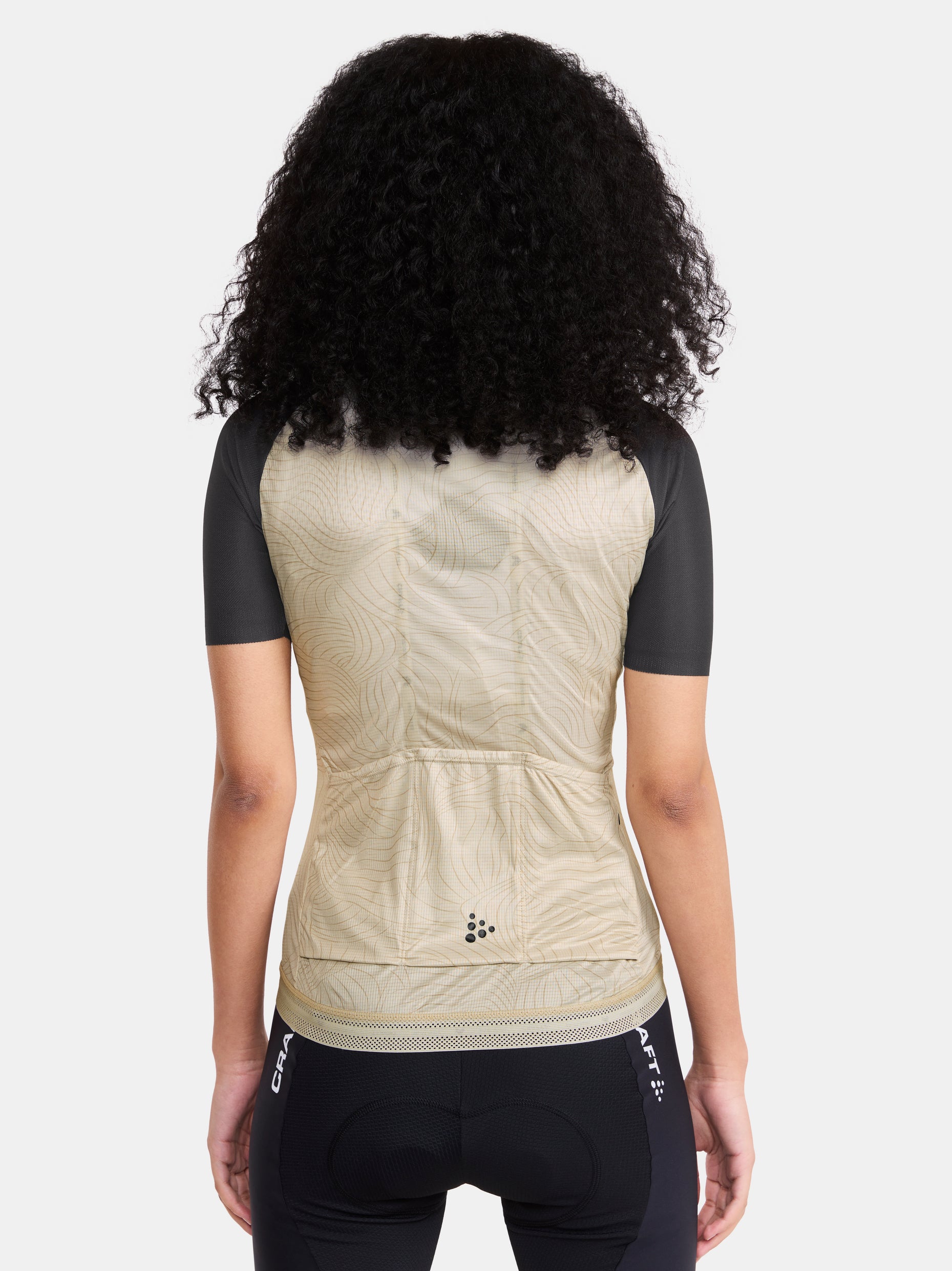 Craft PRO Nano Velotrikot Damen – Beige/Schwarz