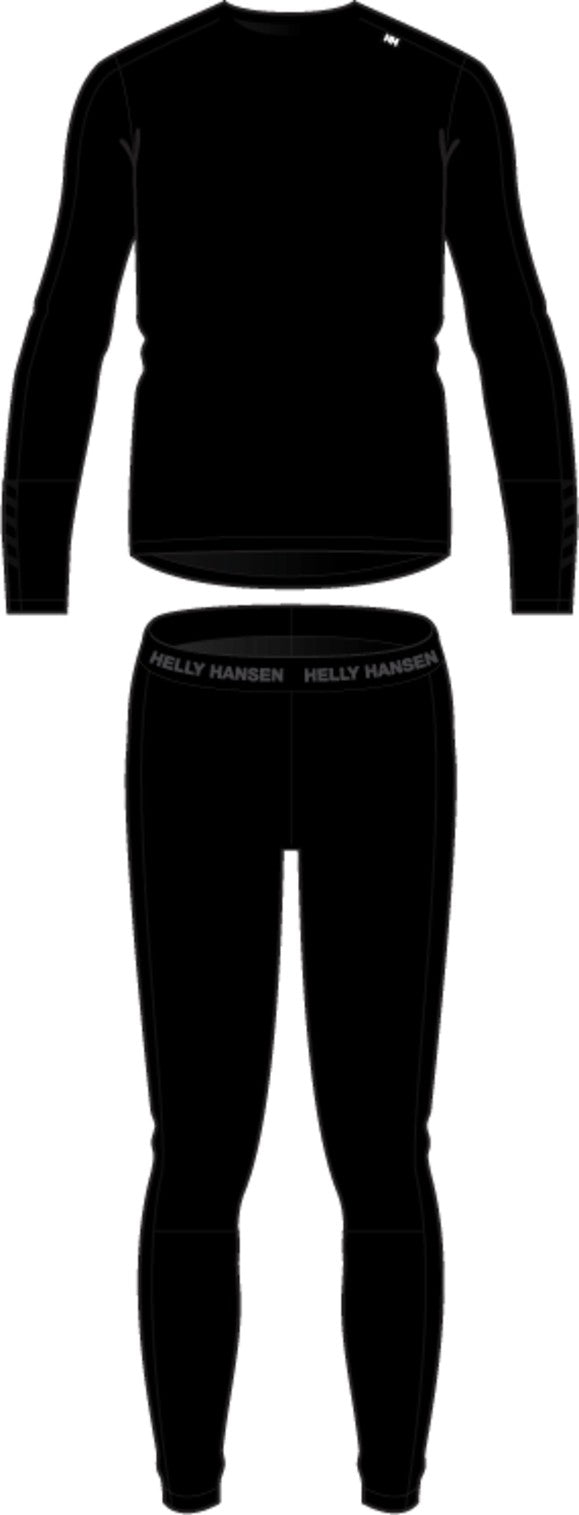 Helly Hansen Lifa Merino Midweight Funktionsunterwäsche-Set Kinder – Black