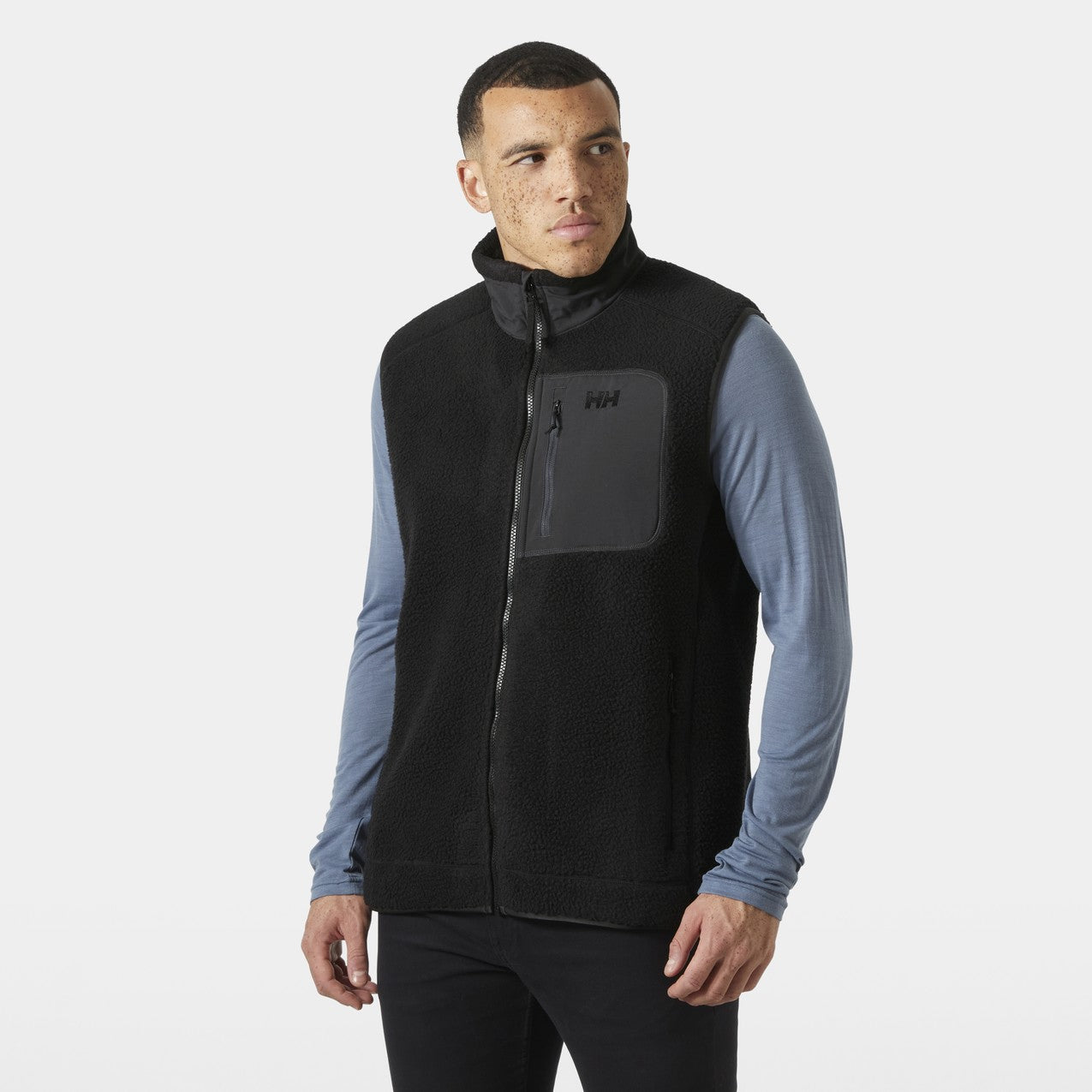 Helly Hansen Panorama Pile Block Fleeceweste Herren – Black