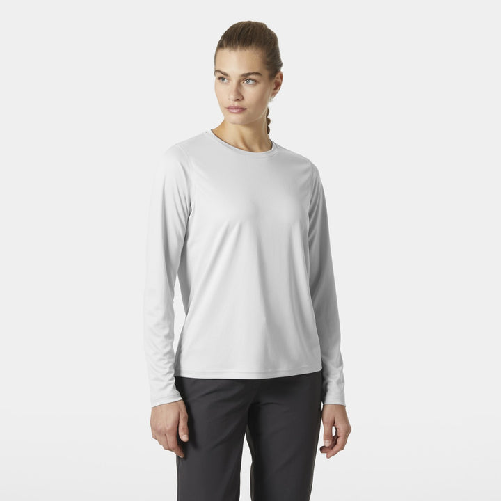 Helly Hansen Tech Crew 2.0 Langarmshirt Damen – Grey fog