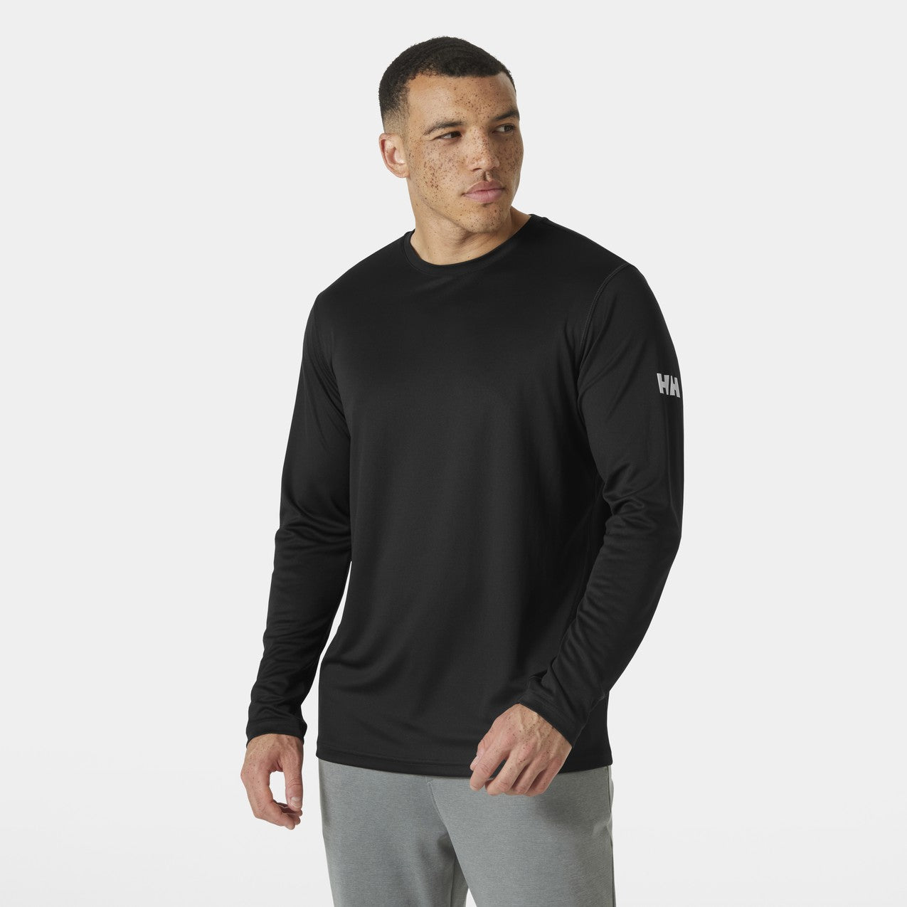 Helly Hansen Tech Crew 2.0 Langarmshirt Herren – Ebony