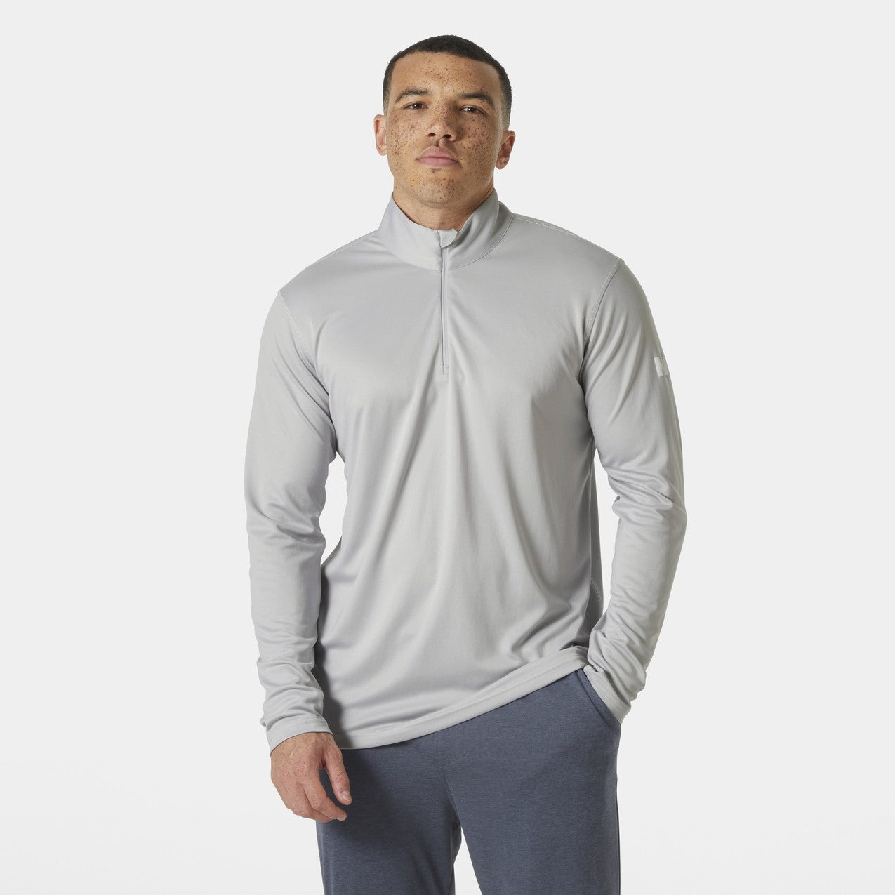 Helly Hansen Tech 1/2 Zip 2.0 Langarmshirt Herren – Grey fog