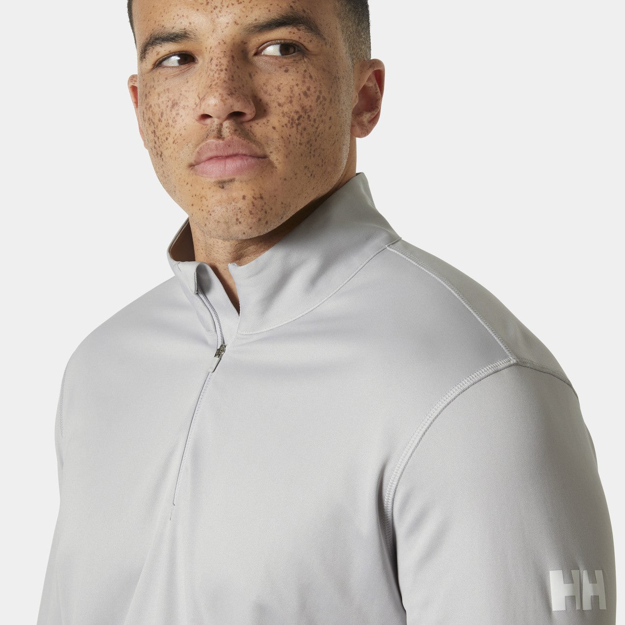 Helly Hansen Tech 1/2 Zip 2.0 Langarmshirt Herren – Grey fog
