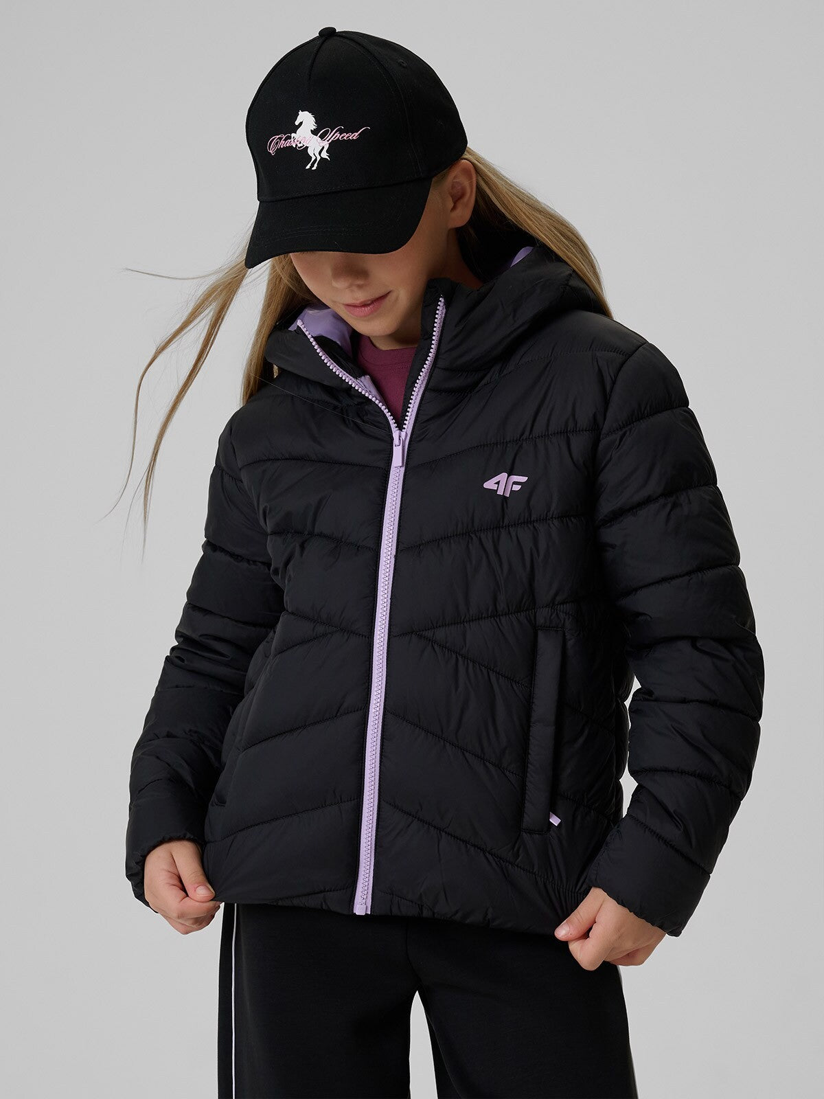 4F F0917 Isolationsjacke Kinder – DEEP BLACK