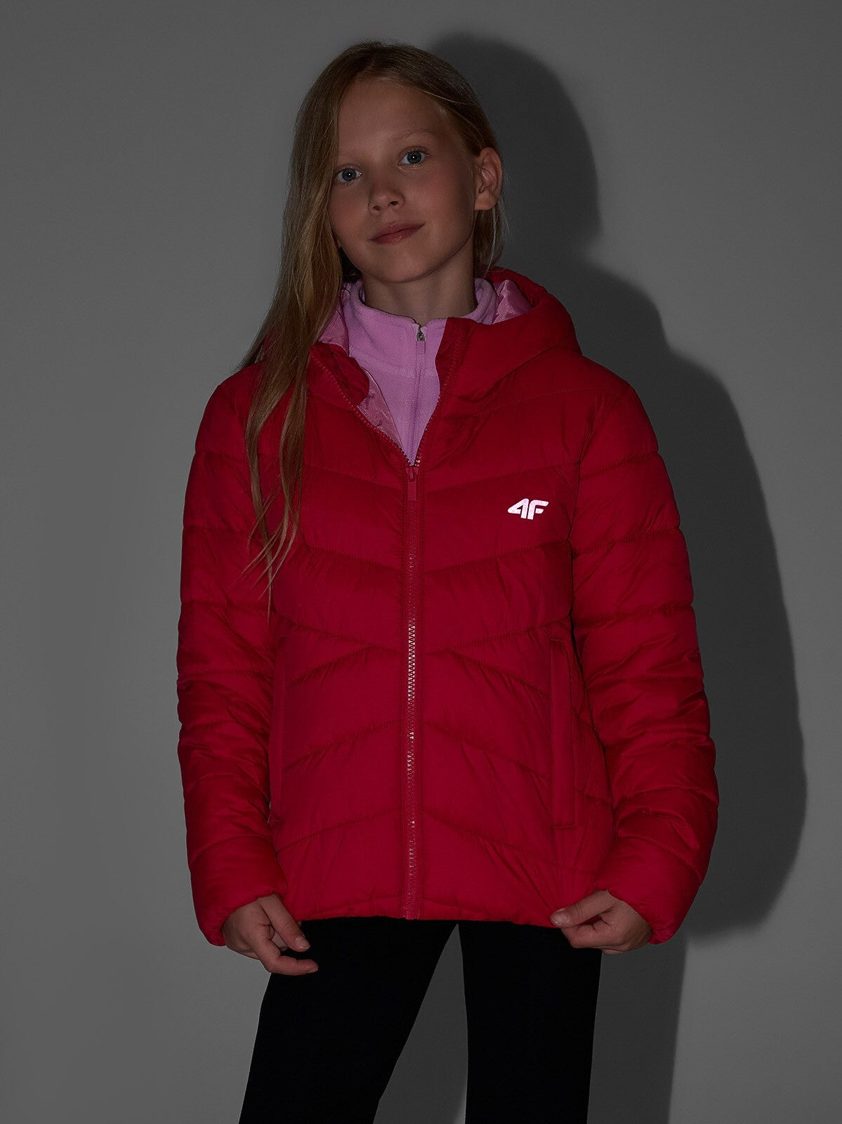 4F F0917 Isolationsjacke Kinder – HOT PINK
