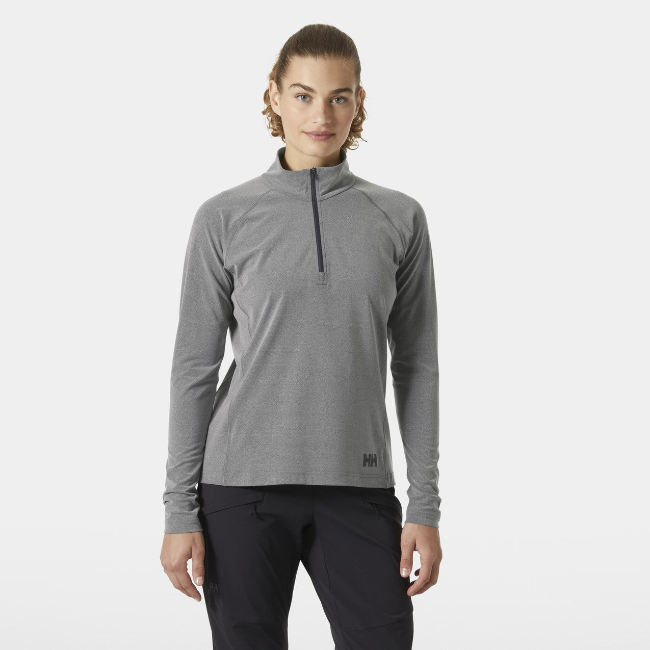 Helly Hansen Tyri Knit Half-Zip Pullover Damen – Ebony melange