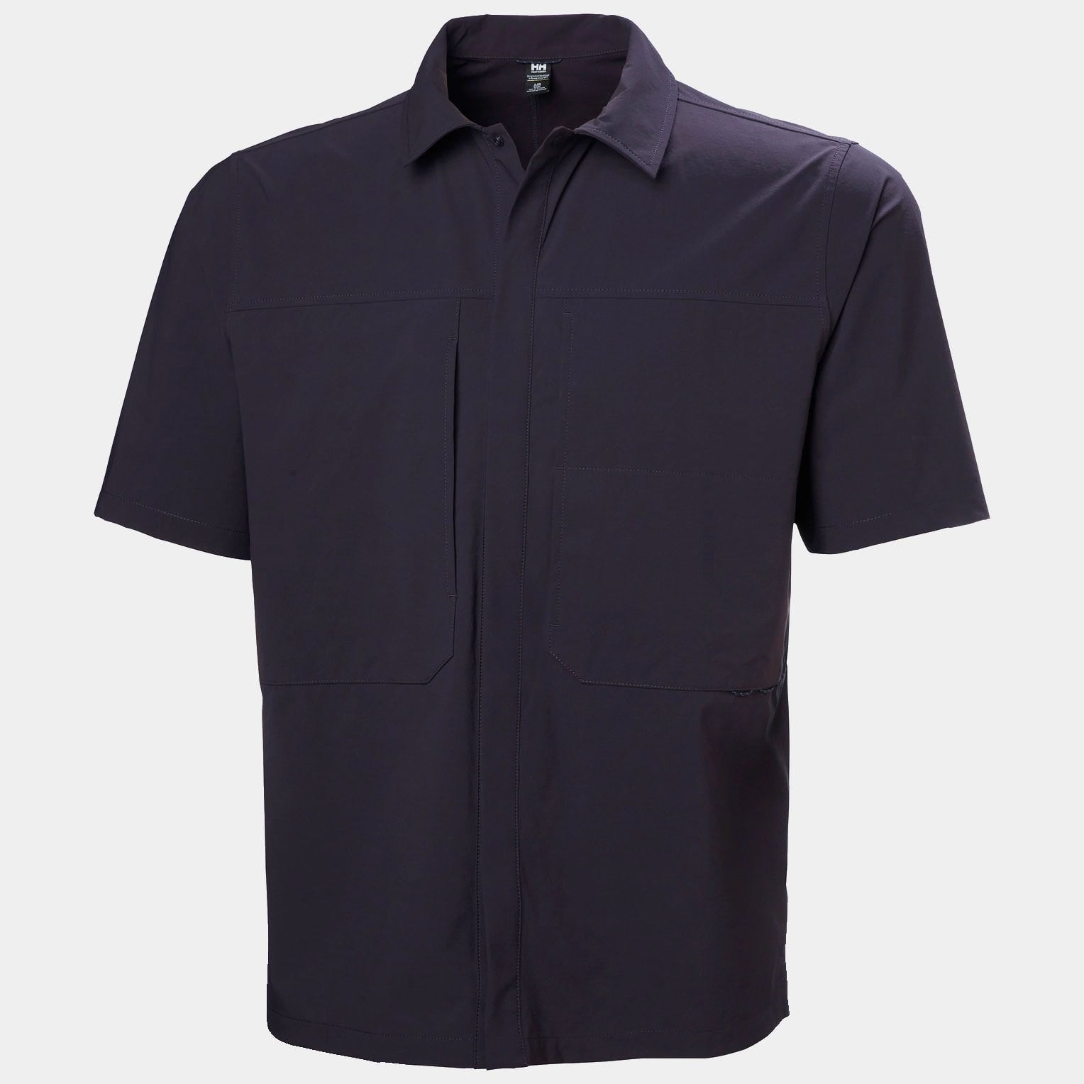 Helly Hansen Awe Kurzarm-Overshirt Herren – Black Grape