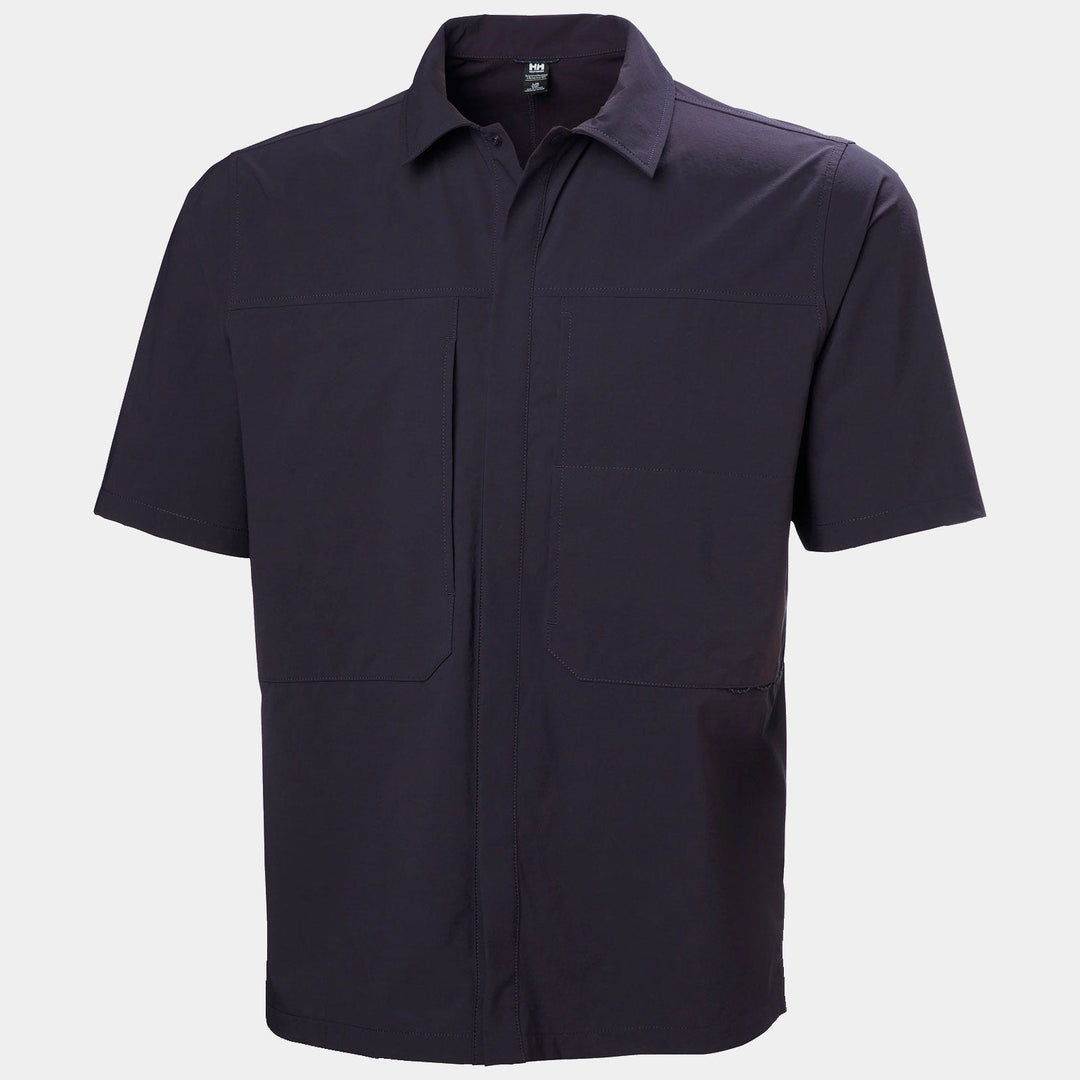 Helly Hansen Awe Kurzarm-Overshirt Herren – Black Grape
