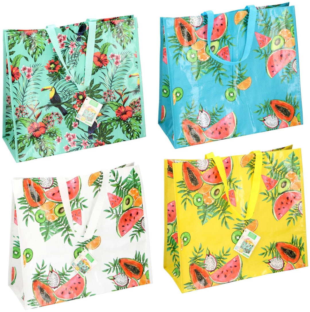 Einkaufstasche 45x40x20cm Tropisches Muster – -