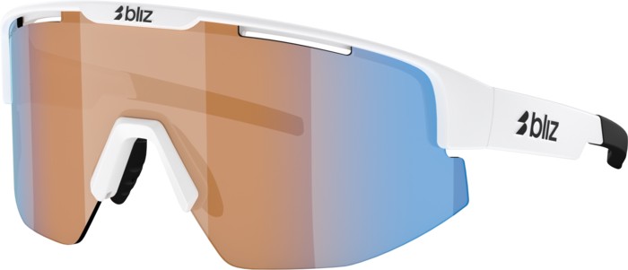 Bliz Matrix Sonnenbrille – Matt white/nano optics nordic ligh coral - orange w blue multi