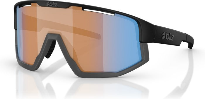 Bliz Fusion Small Sonnenbrille – Matt black/nano optics nordic ligh coral - orange w blue multi