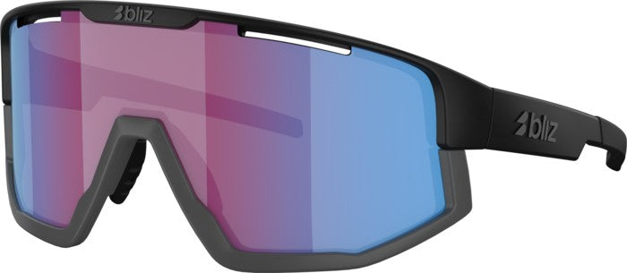 Bliz Fusion Small Sonnenbrille – Matt black/nano optics nordic light begonia - violet w blue multi