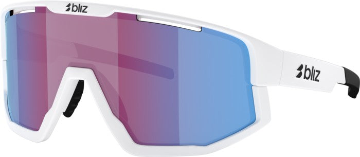 Bliz Fusion Small Sonnenbrille – Matt white/nano optics nordic light begonia - violet w blue multi