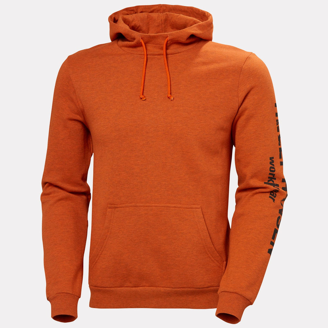 Helly Hansen Workwear Manchester Graphic Kapuzensweatshirt Herren – Dark Orange Melange