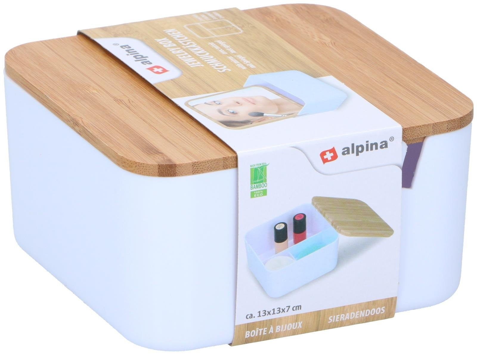Alpina Schmuckbox Mit Spiegel 13x13x7cm – Multicolor