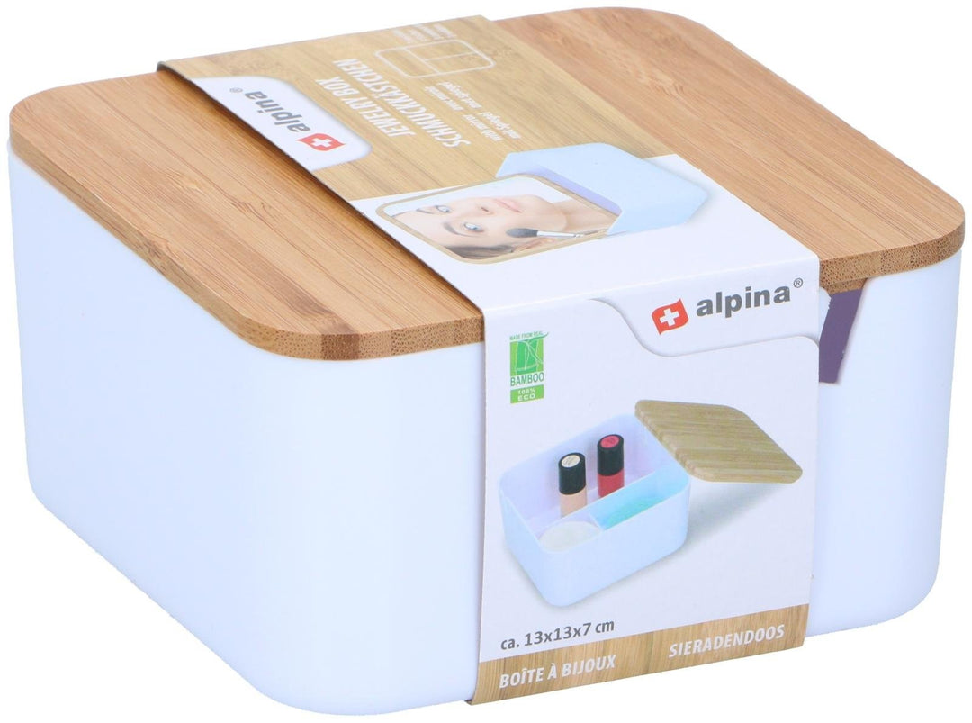 Alpina Schmuckbox Mit Spiegel 13x13x7cm – Multicolor