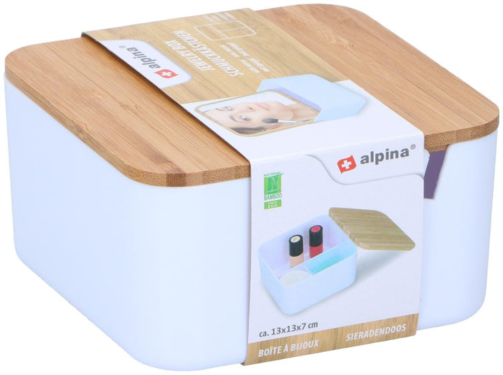 Alpina Schmuckbox Mit Spiegel 13x13x7cm – Multicolor