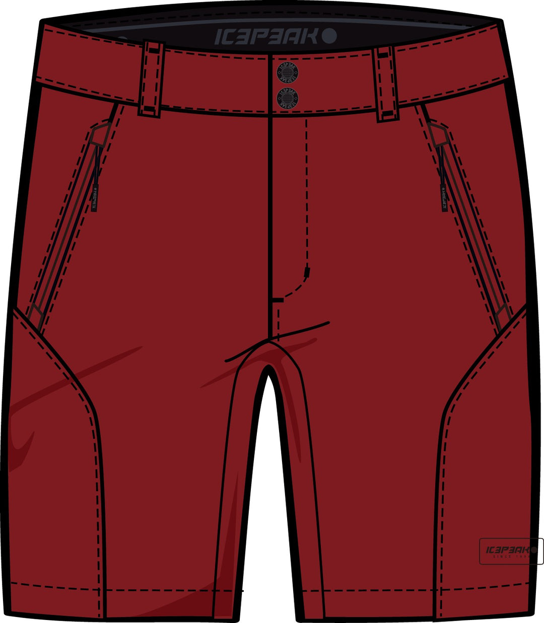 Icepeak Batavia Shorts Herren – Cranberry