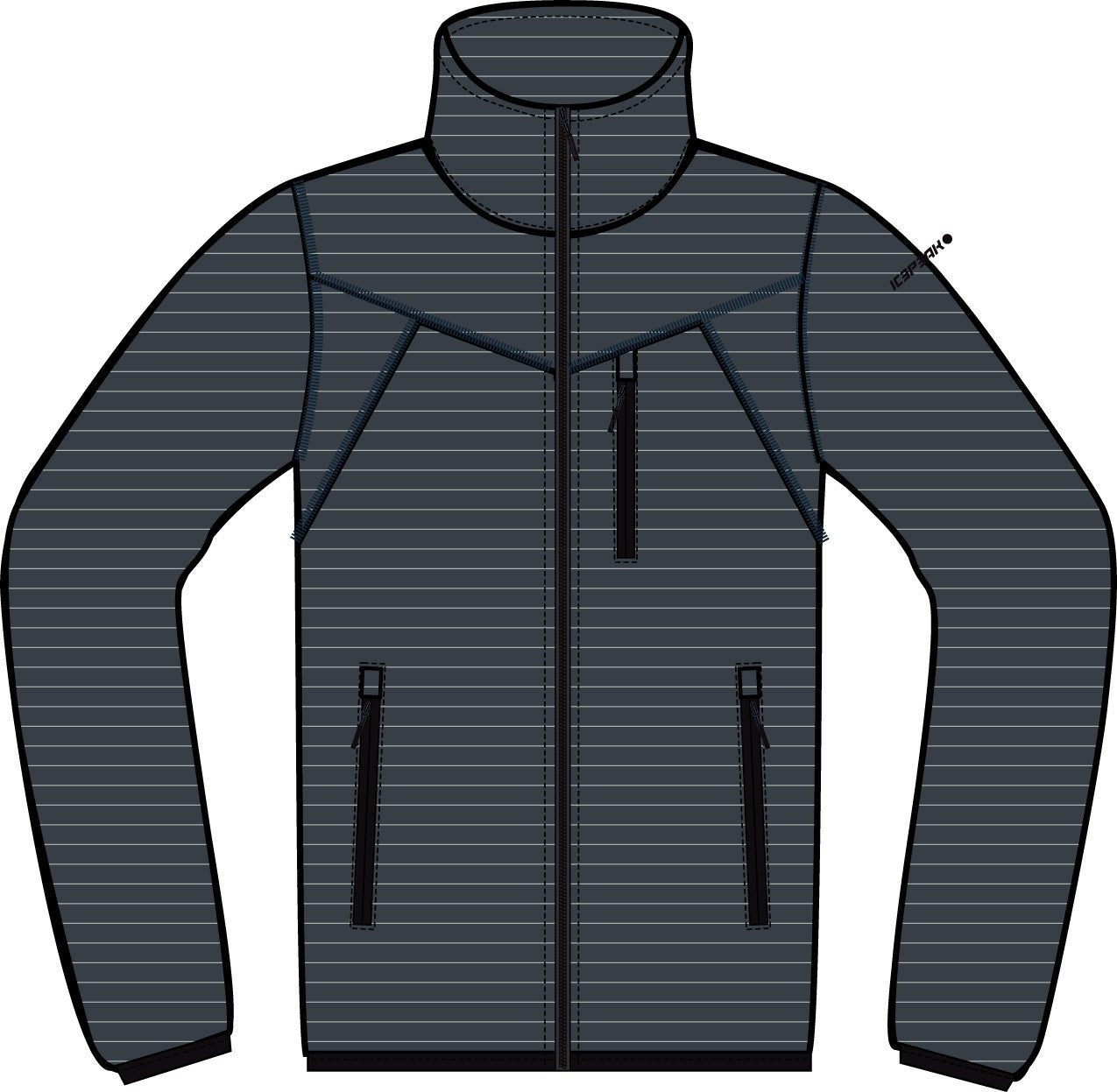 Icepeak Berthold Midlayer Herren – Lead-grey